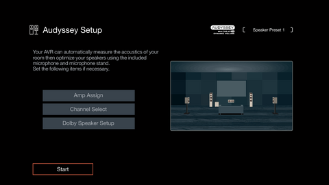 denon setup menu screenshot