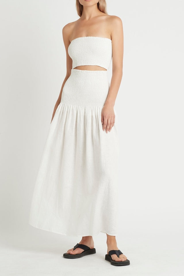 Sir The Label - Madelyn Strapless Dress in Ivory | All The Dresses