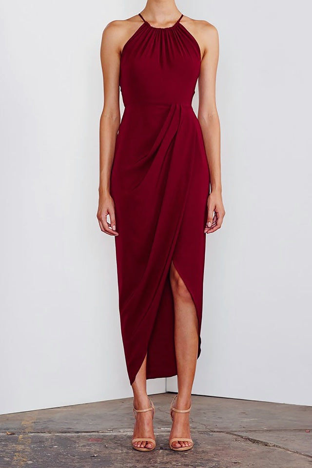 High Neck Ruched Dress by Shona Joy Online, THE ICONIC