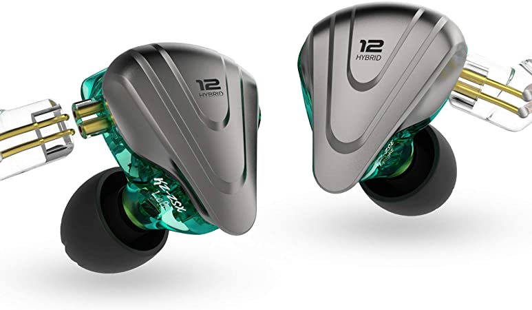 Fone de ouvido in-ear 12 drivers bass up KZ ZSX para palco