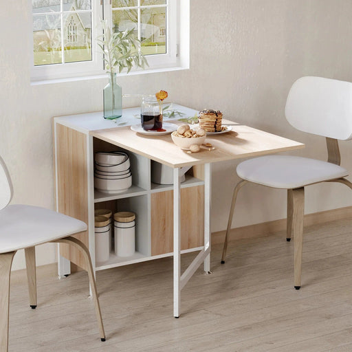 Folding down shop dining table