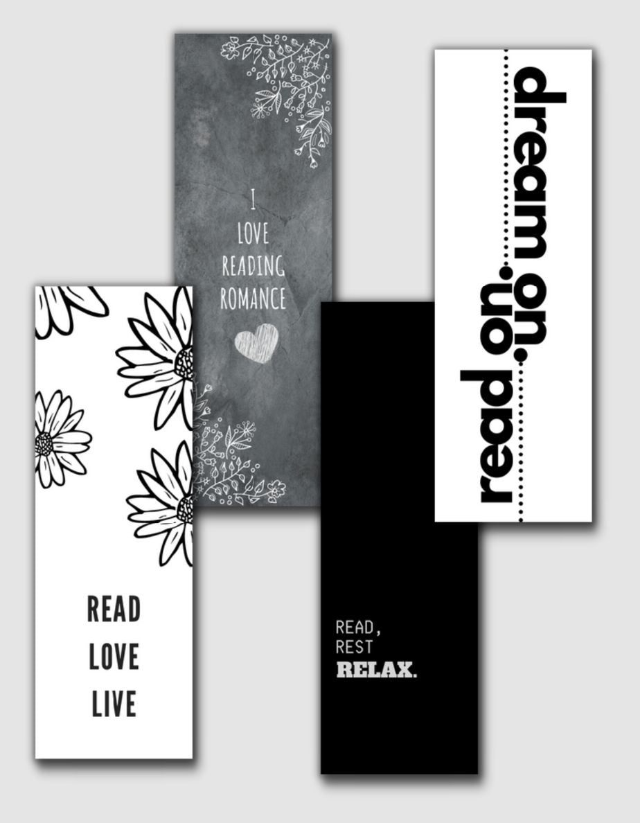 Black and White Bookmarks