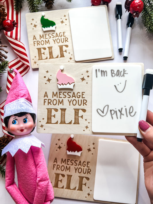 Lil' Elf Personalized Wood Christmas Stocking Tags