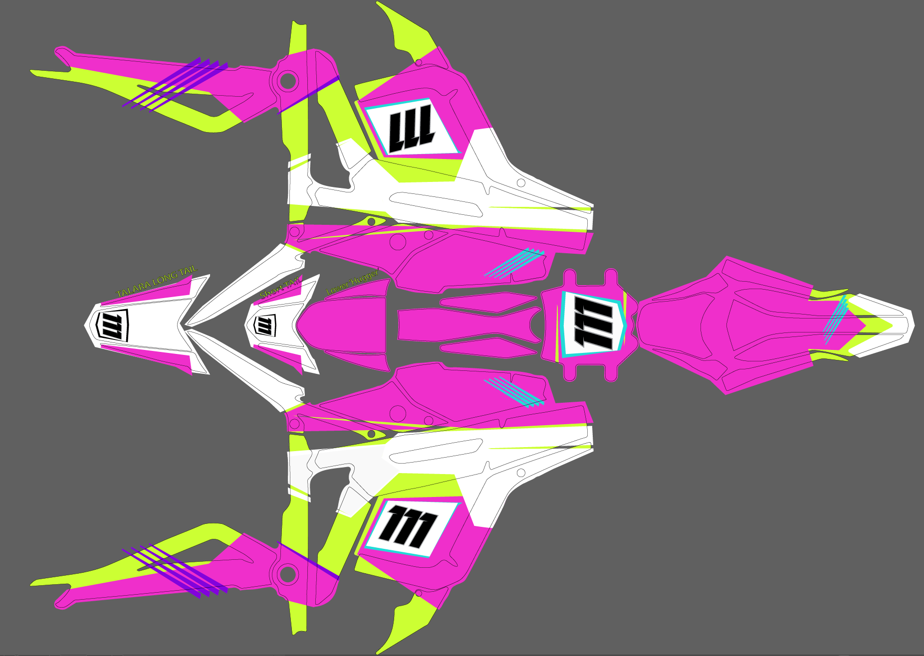 Retro Pink & Neonish yellow for Talaria MX3 / Talaria R Mx4 / Graphics Decal set
