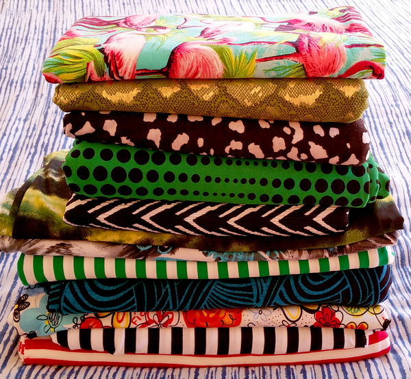 Knit, light weight, patterned fabrics
