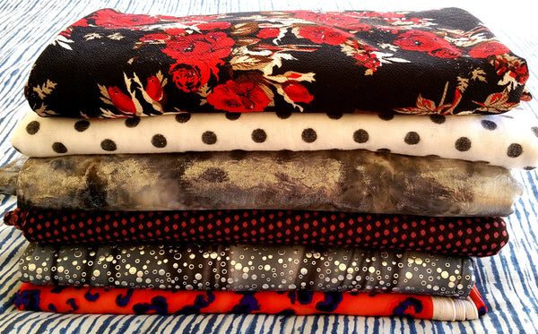 Knit, medium weight, patterned fabrics