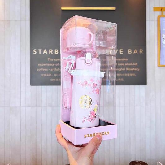 Starbucks × Thermos China 2022 Sakura Season 355ml pink sakura with bl –  moya529store