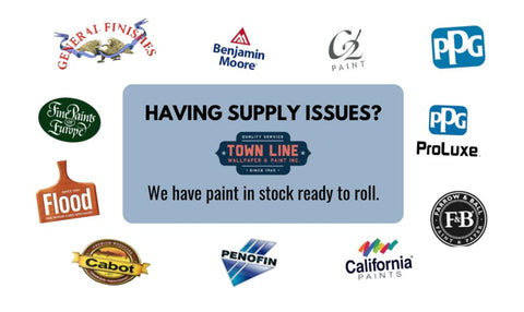having supply issues? we have paint in stock ready to roll