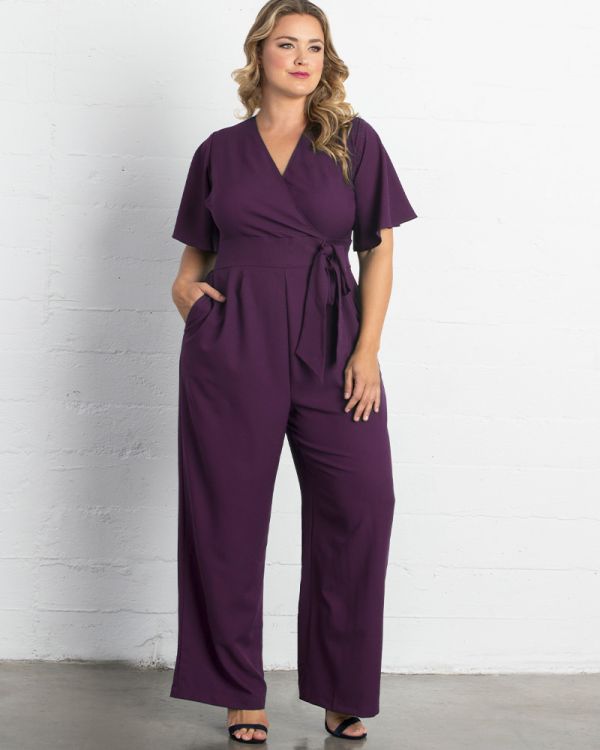 Charisma Crepe Jumpsuit in Majestic Purple