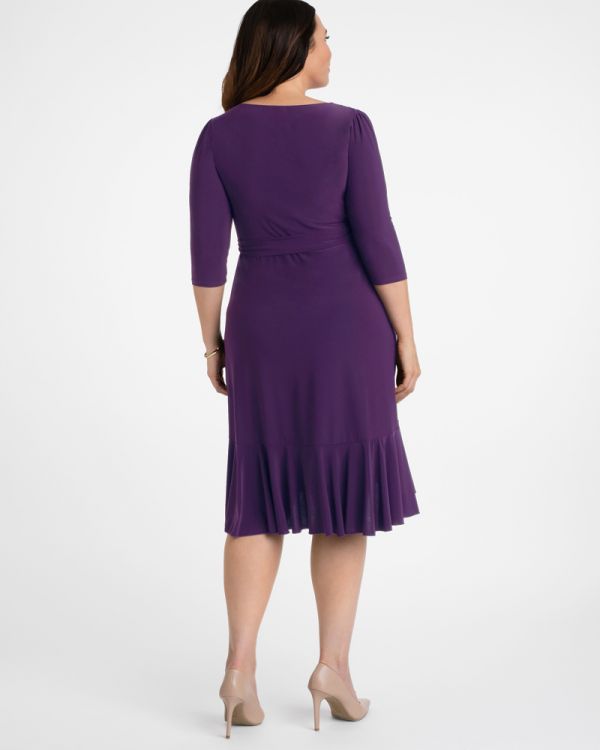 Whimsy Wrap Dress In Plum Passion 