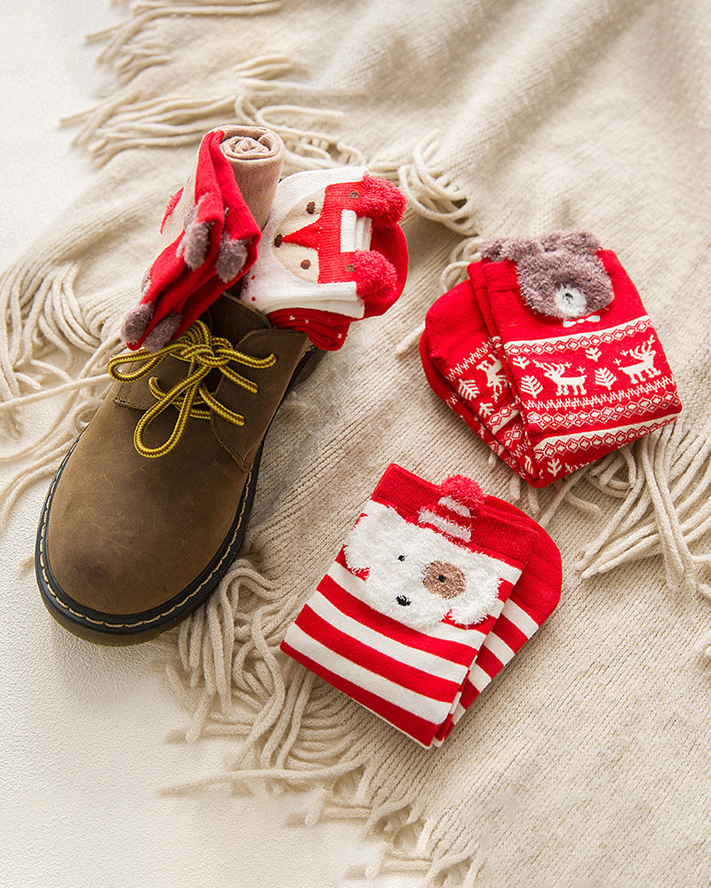Christmas Decorative Warm Middle-length Socks