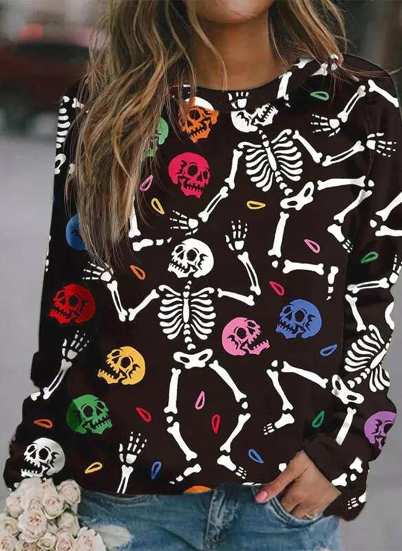Colorful Skeleton Skull Sweatshirt
