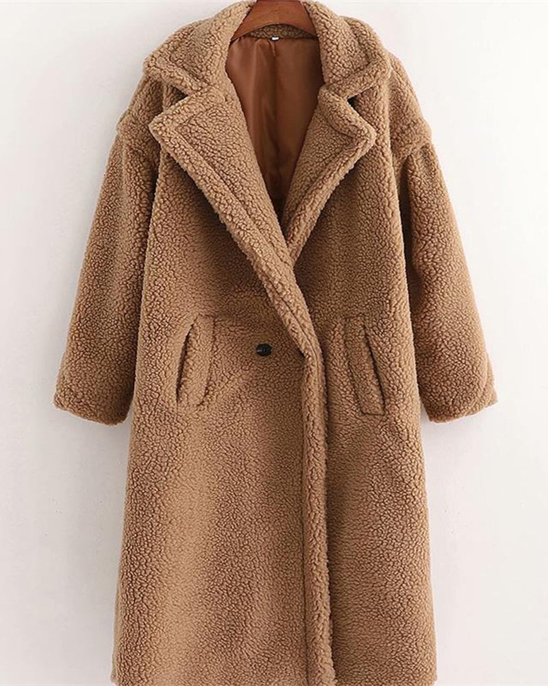 Teddy Thickened Warm Mid-length Jacket Coat