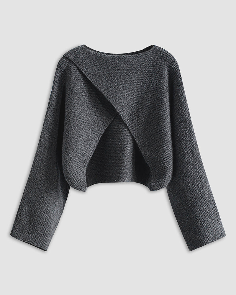Irregular Cropped Sweater