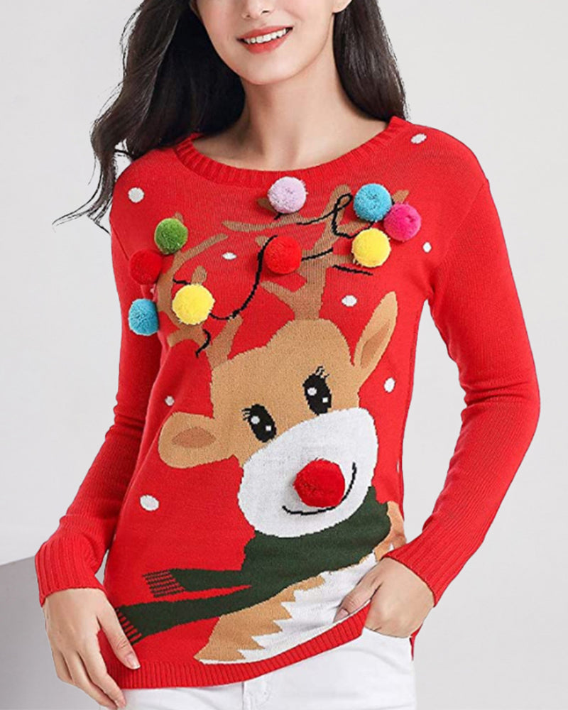 Christmas Reindeer Knit Sweater