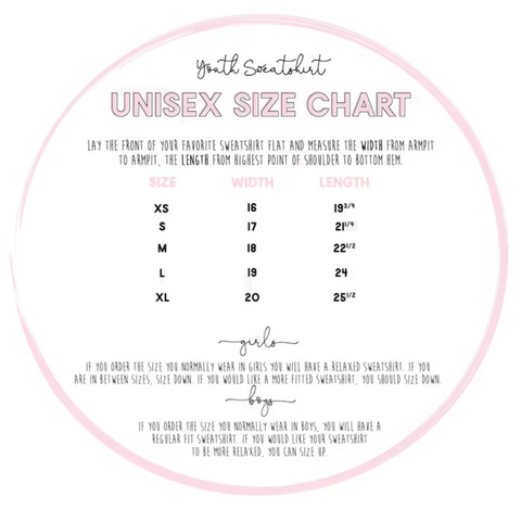 Youth Size Chart