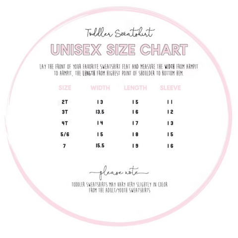 Youth Size Chart