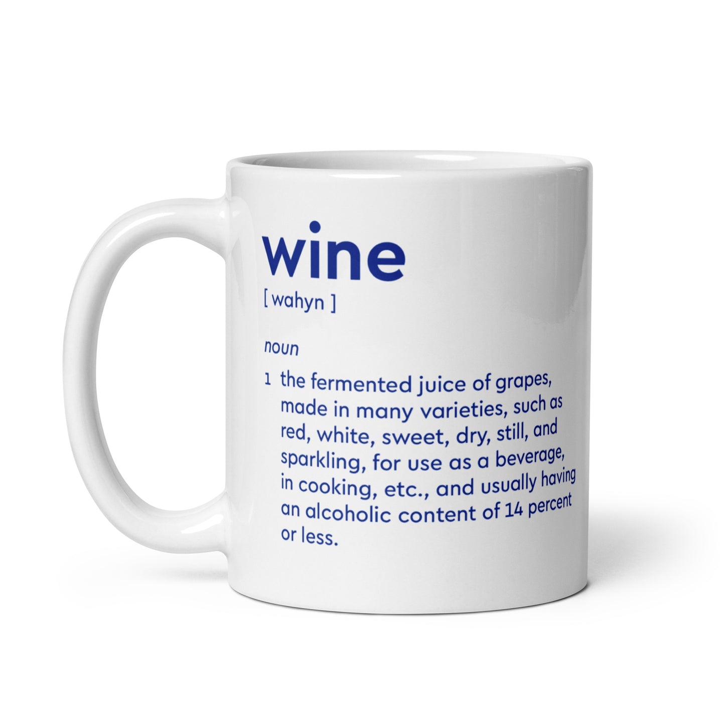 “葡萄酒”定义光滑马克杯