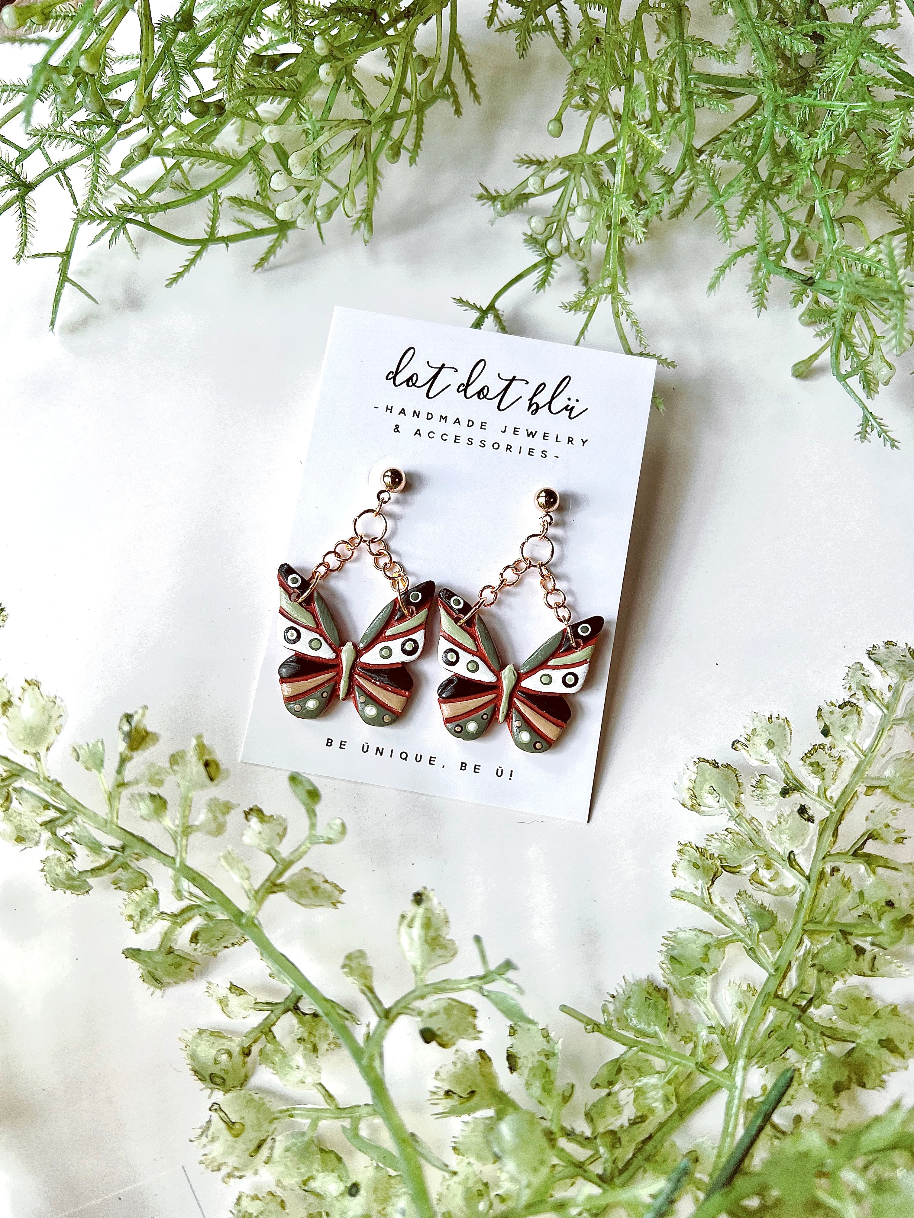 Botanical Butterfly Dangles