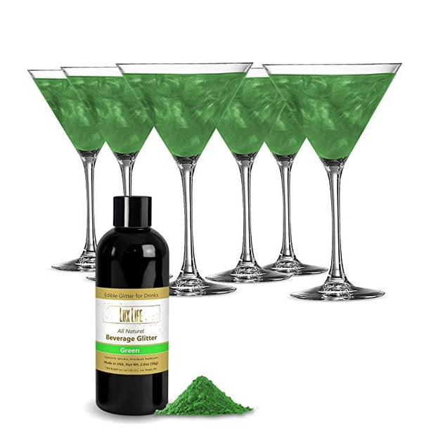 Green Color Changing Drink Glitter, Edible Glitter for Drinks, Beverages,  Foods. FDA Compliant (4 Gram Jar)