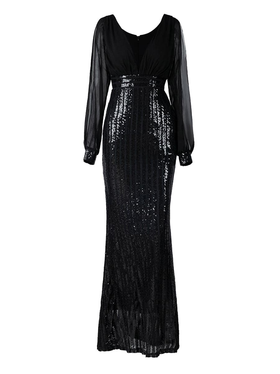 Mermaid Black Prom Dress XH2075