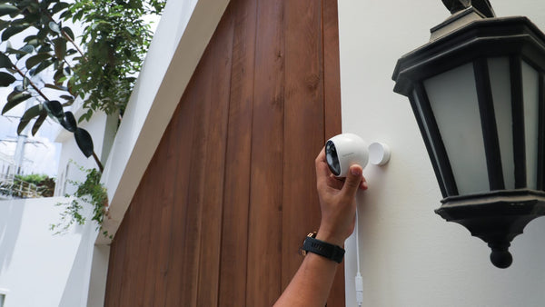 Installing outdoor security camera on the wall