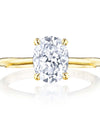 18k Yellow Gold Oval Solitaire Engagement Ring