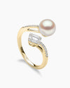 18k Yellow Gold Starlight Akoya Pearl and Diamond Ring