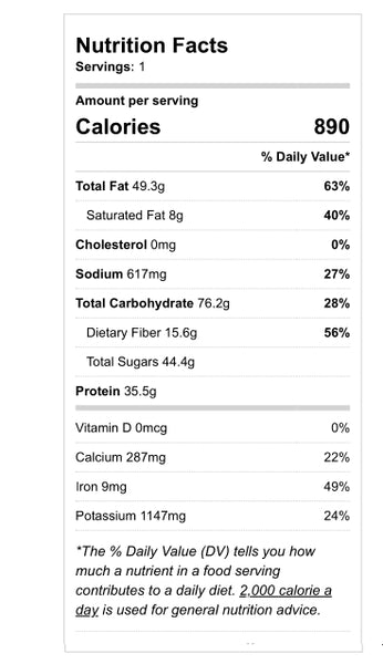 bali-earth-salad-tofu-forbiddent-rice-nutrition-label-nourish-organic-vegan-food-houston