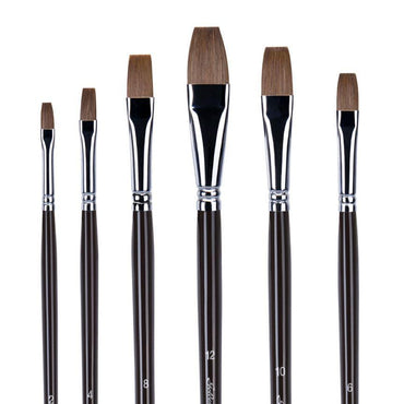 ARTDINGD Artist Filbert Paint Brushes Set, 13 Pcs Professional Nylon Hair  Wood Long Handle