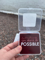 Confidence Note Pack opened on the shore of Lake Superior