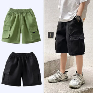 Boys Summer Casual Fashion Cargo Pants Comfortable Breathable Loose Sports Teen Shorts Spring Summer Children Casual Short Pants - HAANCHHI