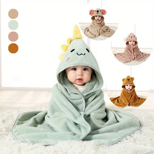 1 pack 31.5in*31.5in of baby bath towel canvas plain baby blanket, bathroom supplies, polyester fiber robe with strong water suf - HAANCHHI