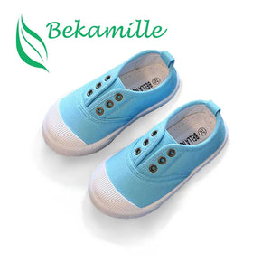 Bekamille Girls Boys Fashion Canvas Sneakers Children Shoes For Kids Flats Heels Casual Loafer Shoe Toddle Little Big Kid - HAANCHHI