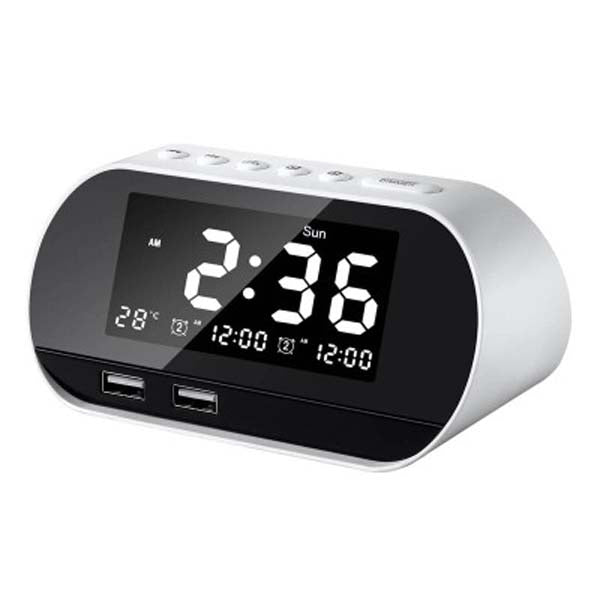 Alarm Clock With Dual USB Port – USB Powered Gadgets