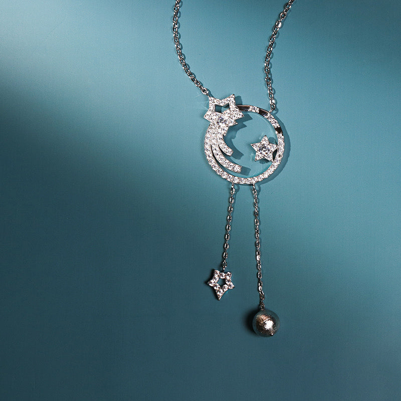 METEORITE NECKLACE OF STARS AND MOON