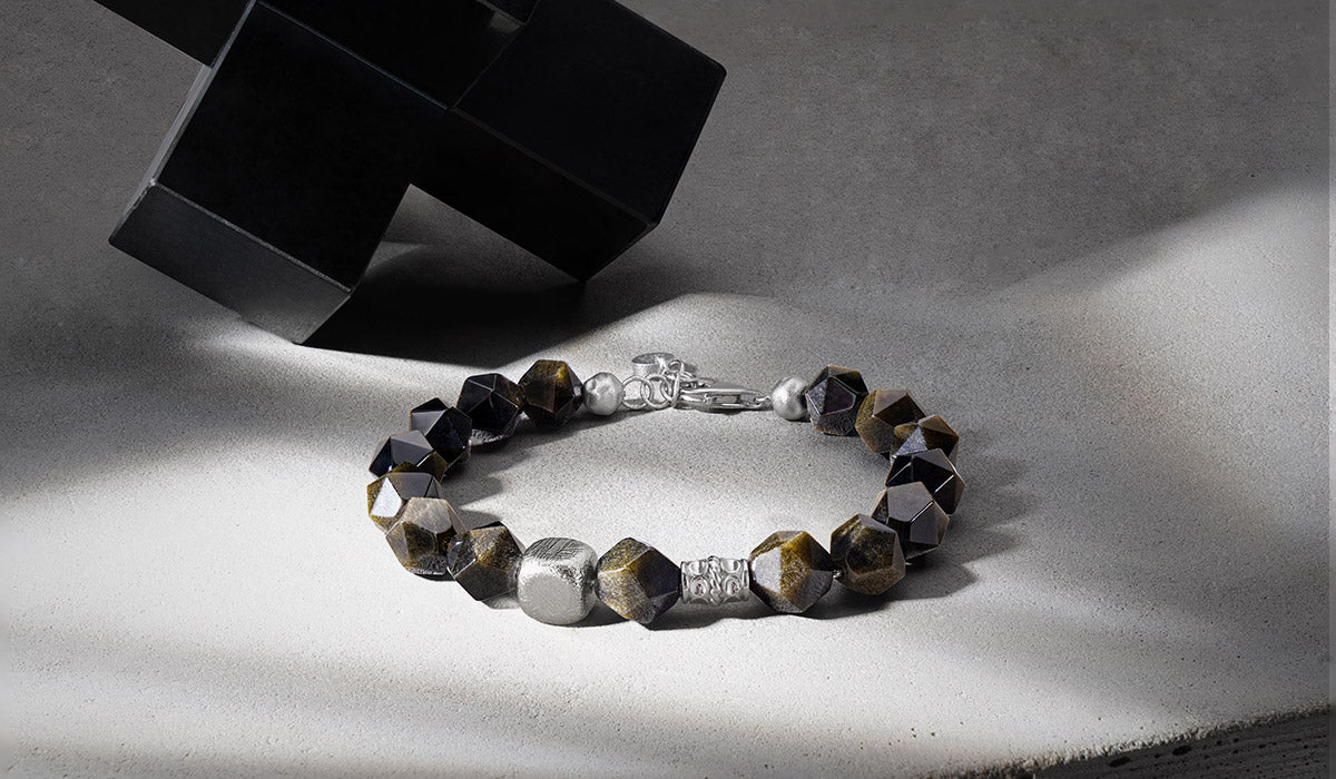 AWNL's golden obsidian meteorite bracelet