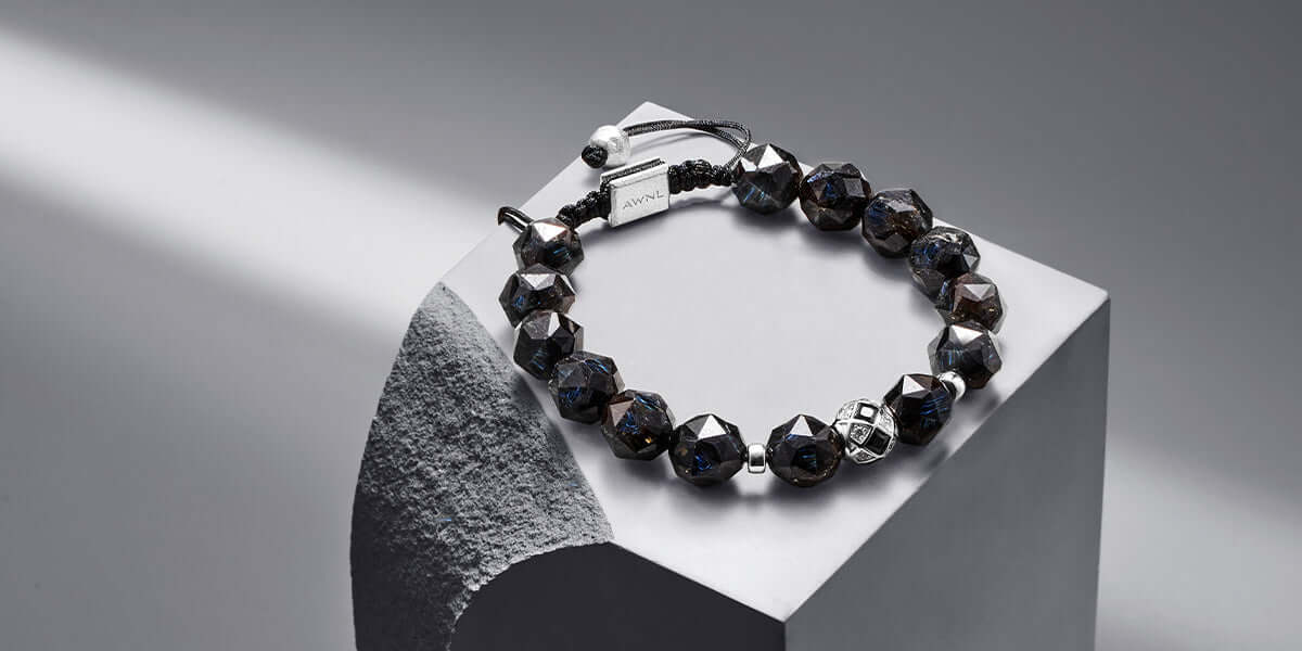 Nuummite Bracelet for Men