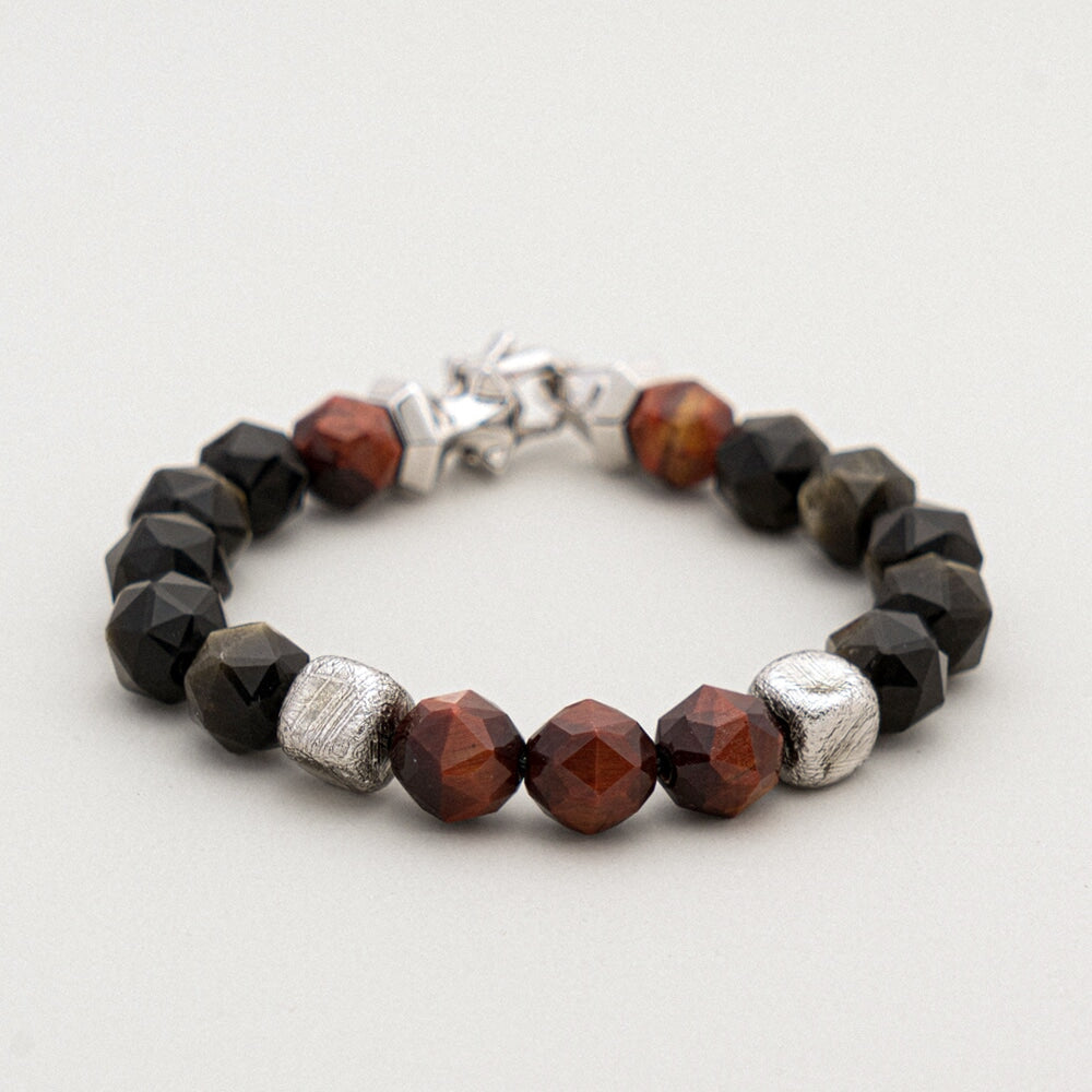 Customization Showcase Beaded Bracelet with Meteorite