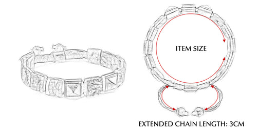 AWNL's drawstring bracelet with flat bead