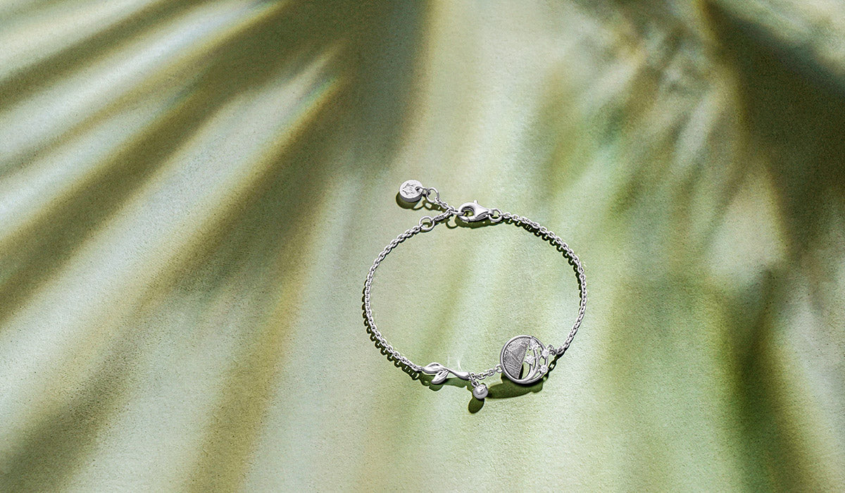 women's tree of life charm bracelet with meteorite