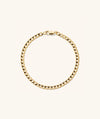 Flat Curb Chain Bracelet featuring a sleek gold chain design with a secure clasp, perfect for everyday wear and elevating any outfit.