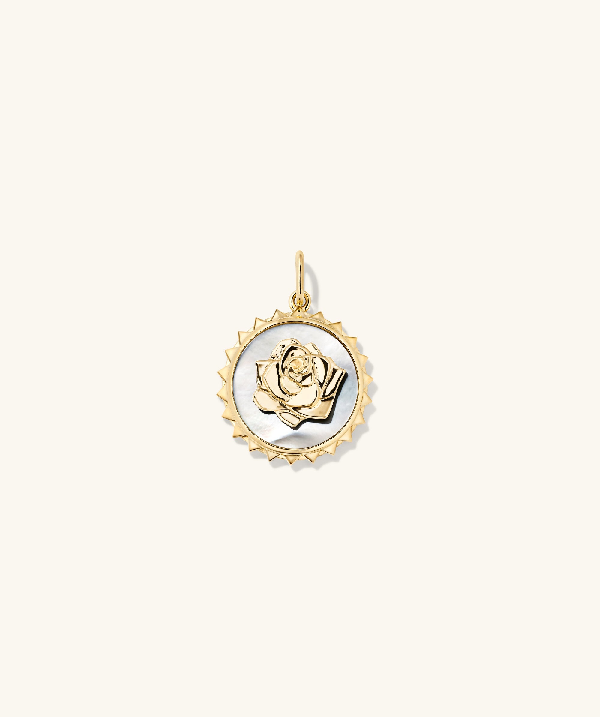 Strength: Rose Pearl Coin Charm Pendant