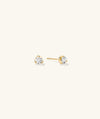 Lab Grown Diamond Round Studs 0.5 TCW, handcrafted in 14k solid gold, featuring ethically produced lab-grown diamonds, shown in a close-up image of the earrings.