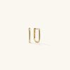 Small U Hoops: Handcrafted 14k solid gold squarish hoop earrings, perfect for adding dimension to your ear stack.