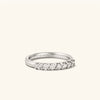 Bold Diamond Half Eternity Ring in 14k gold with seven round cut diamonds, ideal for stacking with the Bold Diamond Eternity Ring.