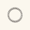 Bold Beaded Diamond Eternity Ring in 14k gold, featuring a uniform beaded texture and 26 diamonds for all-around shine.