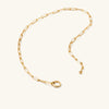 Paperclip Chain Charm Necklace with a central hole, designed to layer multiple charms, handcrafted in 14k recycled solid gold.