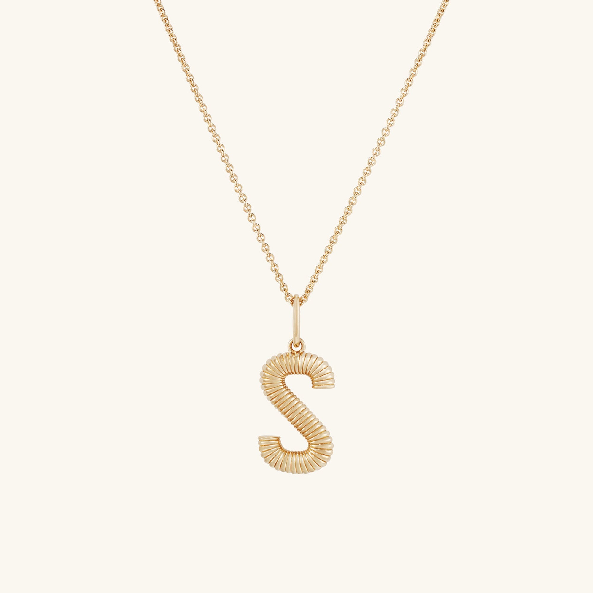 Bold Letter Pendant Necklace