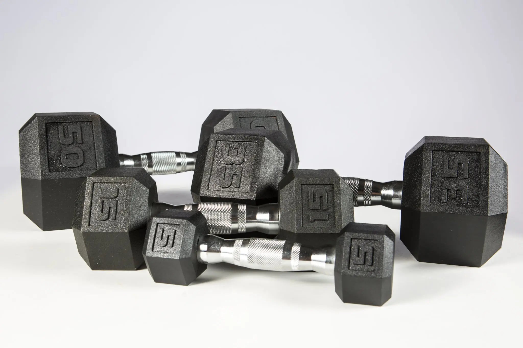 York Barbell 5-50lb York Premium PVC Hex Dumbbell